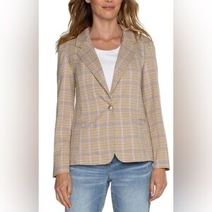 Liverpool Multicolor Checkered Blazer